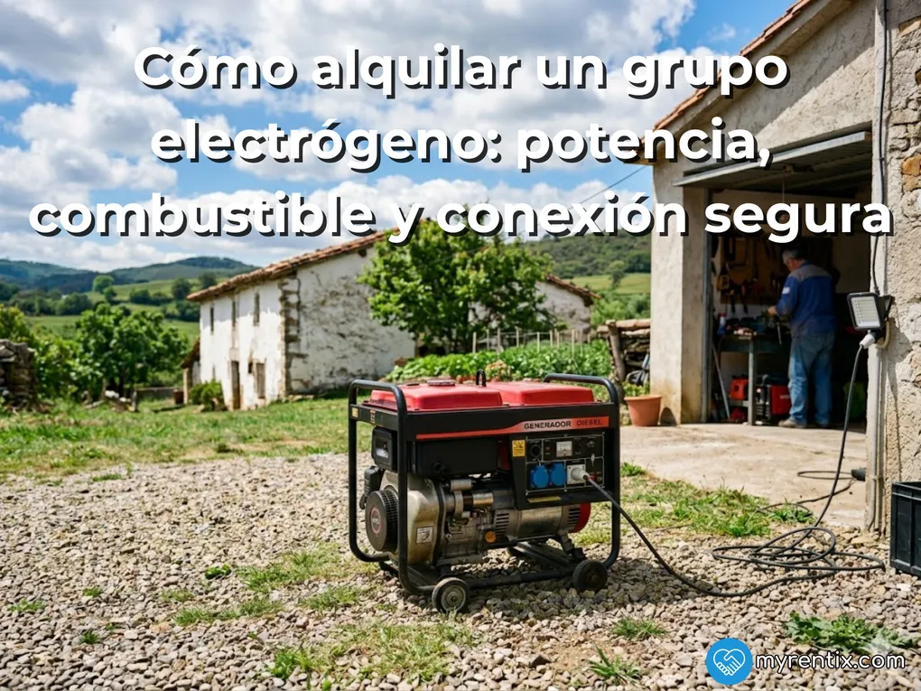 Cómo alquilar un grupo electrógeno: potencia, combustible y conexión segura