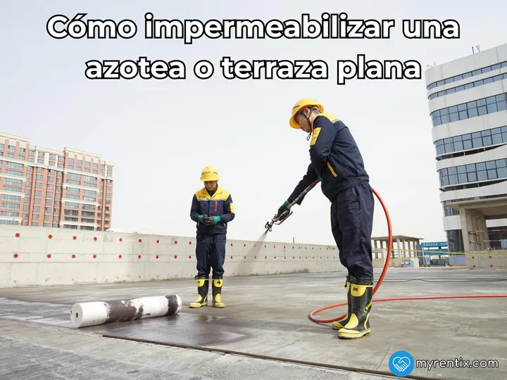 Cómo impermeabilizar una azotea o terraza plana: preparación y maquinaria