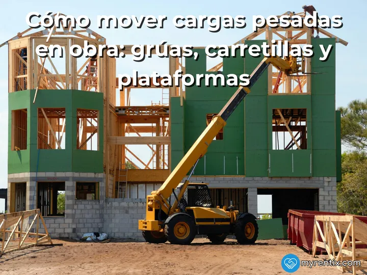 Cómo mover cargas pesadas en obra: grúas, carretillas y plataformas