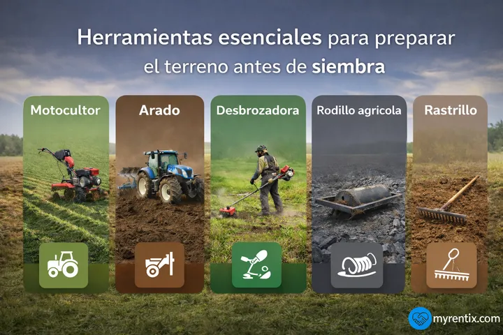 Herramientas esenciales para preparar el terreno antes de la siembra