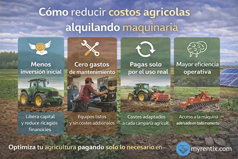 Cómo reducir costos agrícolas alquilando maquinaria