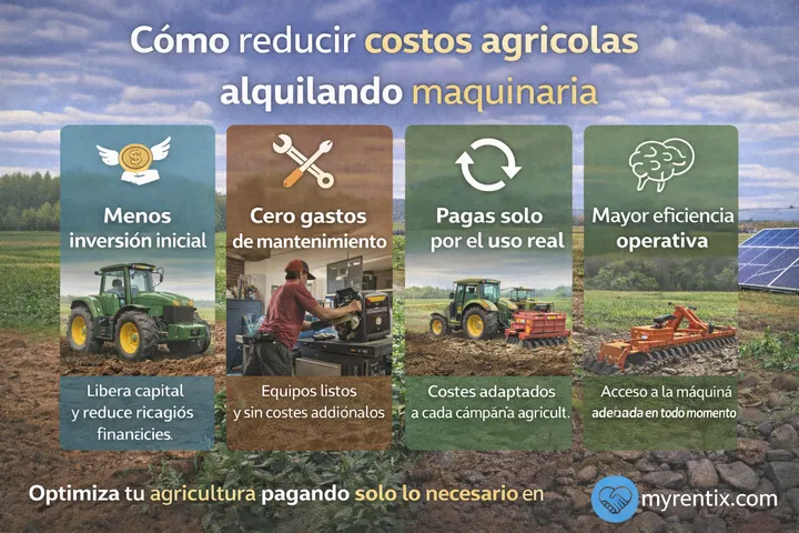 Cómo reducir costos agrícolas alquilando maquinaria